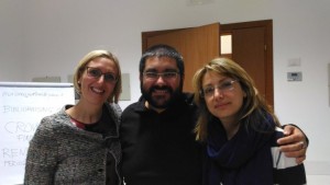 Marianna Martinoni in una foto ricordo con Giuseppe Frega e Stefania Persia, partecipanti per l'A.P.S. Giallo Sassi